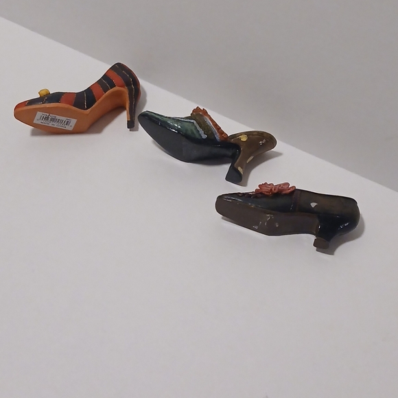 3 Vintage Miniature Shoes Dress Shoe Pump Heel - Picture 7 of 15